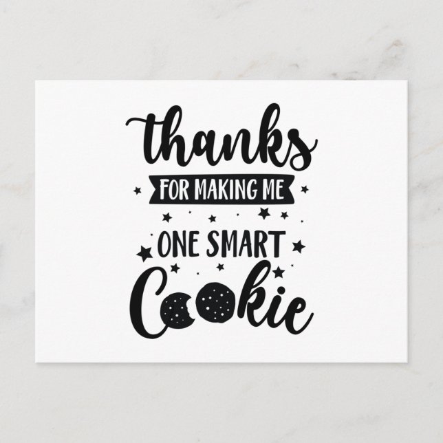 Graduation Thank You Teacher Appreciation Cookie Postcard (Front)