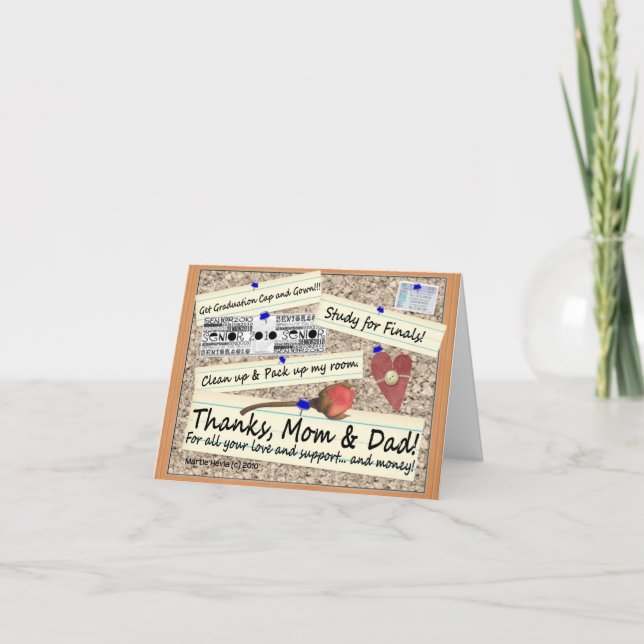 Graduation - Thanks, Mom & Dad - Card (Front)