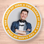 Graduation The Class of 20XX Modern Custom Photo 3 Inch Round Button<br><div class="desc">This simple and modern design is composed of serif typography and add a custom photo.</div>
