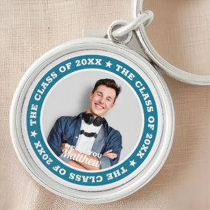 Graduation The Class of 20XX Modern Custom Photo Keychain