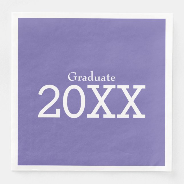 Graduation Theme Lilac Purple Paper Napkin (Front)