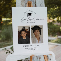 Graduation Then and Now Boy 2 Photo Welcome