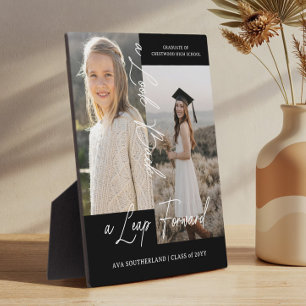 Graduation Then & Now Grad Photo Collage Keepsake Plaque