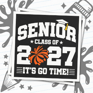 Graduation Time Quote Cheer Senior Class of 2027 Napkin