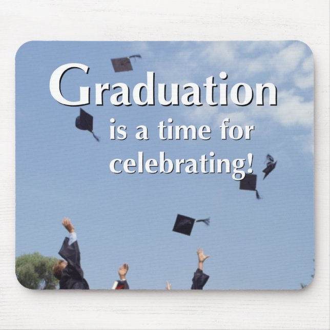 Graduation Tossing Hats Mouse Pad (Front)