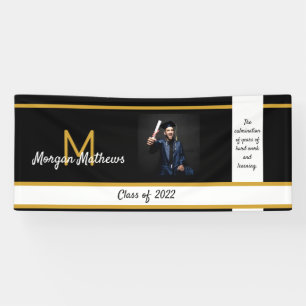 Graduation Traditional Black  Banner