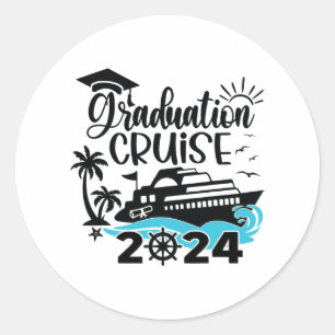 Graduation Trip Cruise 2024 Ship Party Cruise Wome Classic Round Sticker