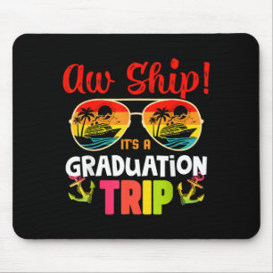 Graduation Trip Retro Summer Sunset Beach Matching Mouse Pad