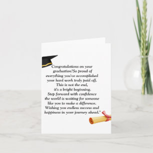 Graduation- Universal Design for all ages Note Card
