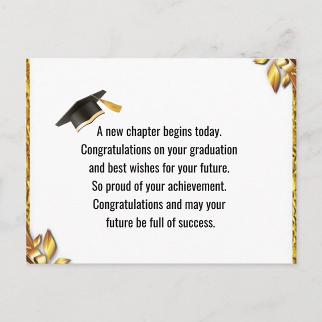 Graduation- Universal Design for all ages Postcar Holiday Postcard (Front)