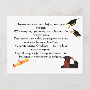  Graduation- Universal Design for all ages Postcard