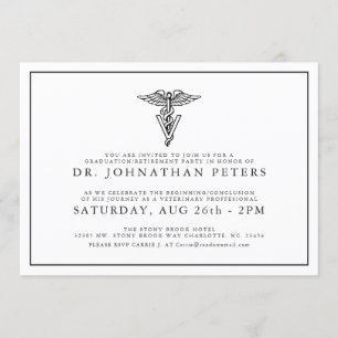 Graduation vétérinaire minimale Invitation de retr