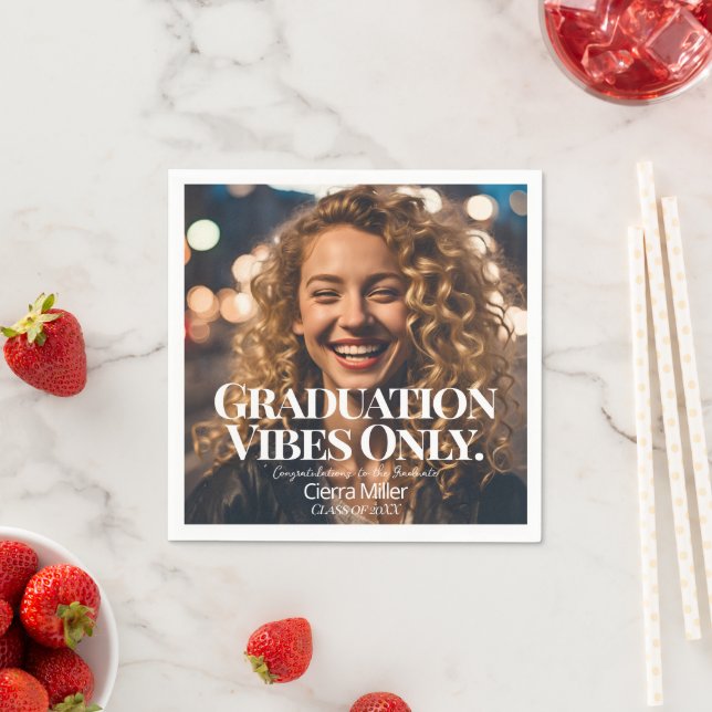 Graduation Vibes Only Paper  Napkin (Insitu)