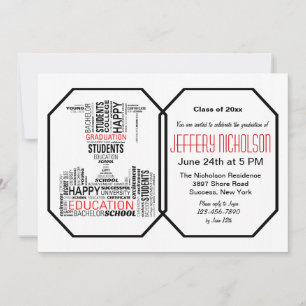 Graduation Vocabulary Invitation