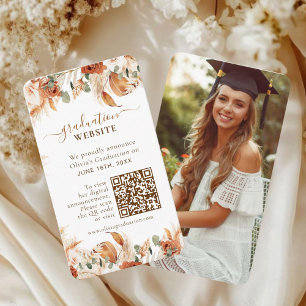 Graduation Website QR Code 2025 Grad Photo Enclosure Card
