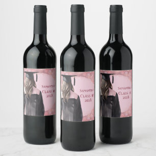 Graduation Wine Personalized labels