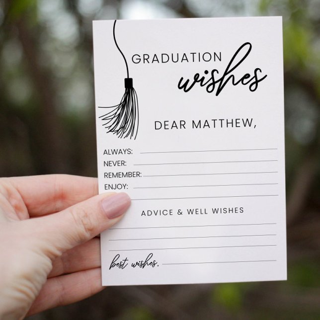 Graduation wishes and advice personalized card (Creator Uploaded)