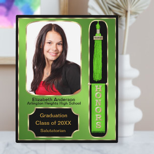 Graduation With Honours Photo Plaque Green