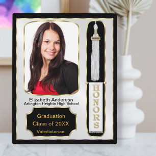 Graduation With Honours Photo Plaque White