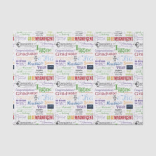 Graduation Word Art Tissue Paper