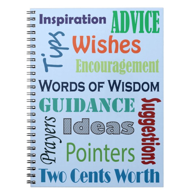 Graduation Words of Advice Wisdom Notebook (Front)