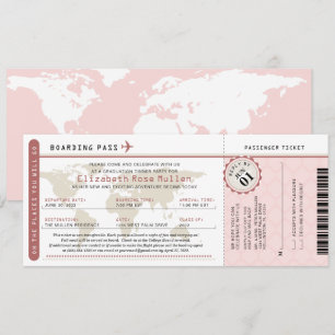 Graduation World Traveller Boarding Pass Invitatio Invitation