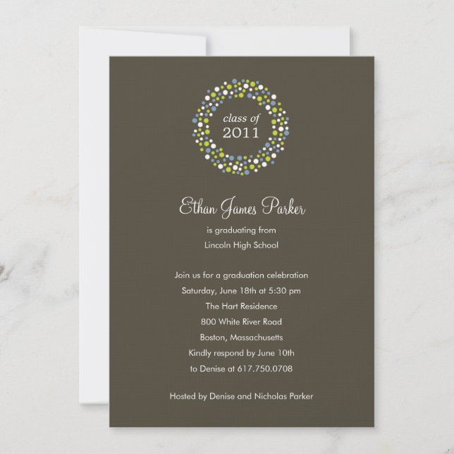 Graduation Wreath Graduation Party Invitation (Front)