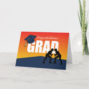 Graduation Wrestling Athlete Congratulations Grad Card