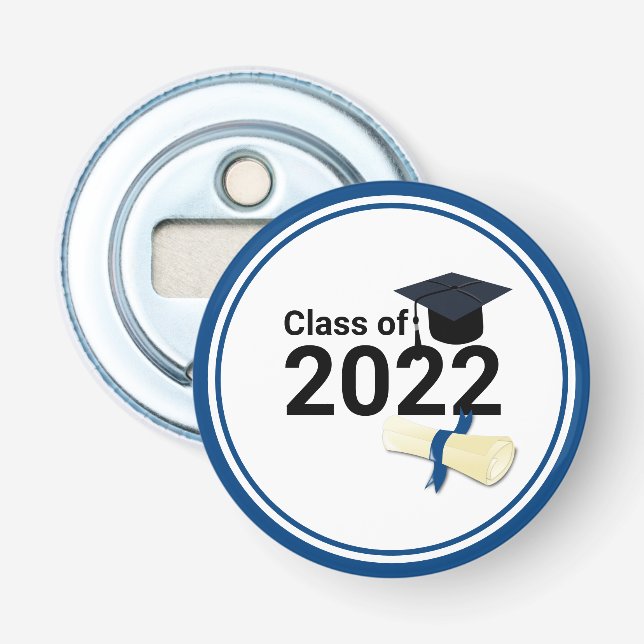Graduation year elegant class of 2022 bottle opener (Front)