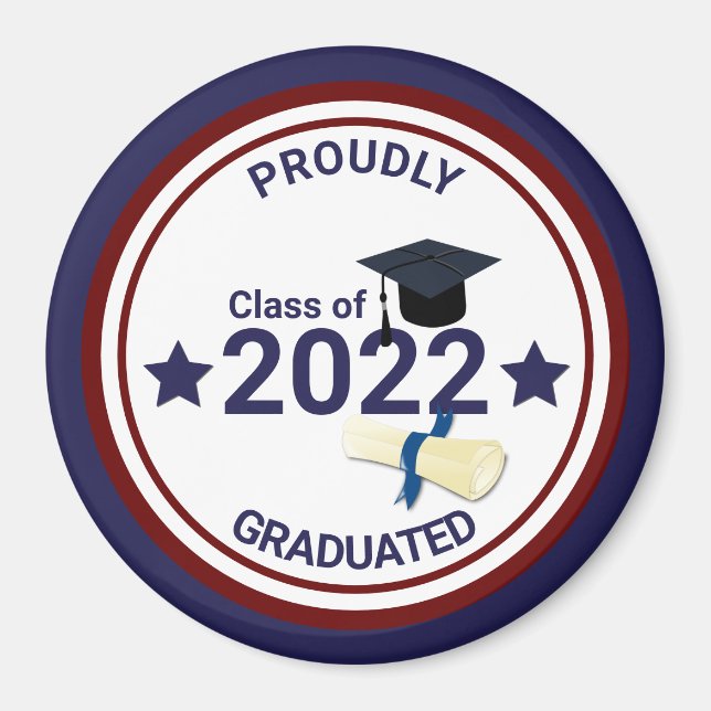 Graduation year elegant class of 2022  magnet (Front)
