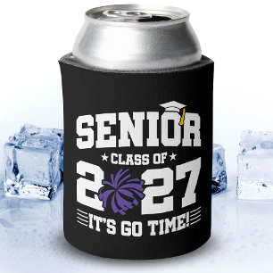 Graduation Year Go Time Cheer Senior Class of 2027 Can Cooler