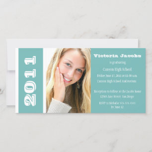 Graduation Year Invitation-sea green