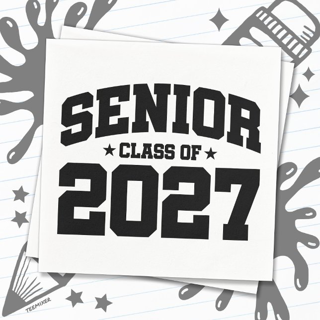 Graduation Year School Pride Senior Class of 2027 Napkin (Creator Uploaded)