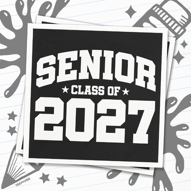 Graduation Year School Pride Senior Class of 2027 Napkin (Creator Uploaded)