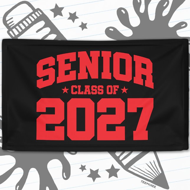 Graduation Year School Red Senior Class of 2027 Banner (Creator Uploaded)