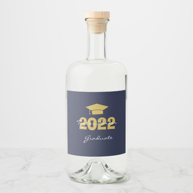 Graduations Class of 2025 Liquor Bottle Label (Front)