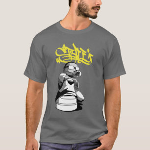 Graf artist with yellow text T-Shirt