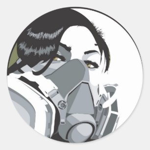 graf mask round stickers