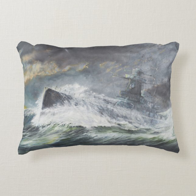 Graf Spee enters the Indian Ocean 3rd November Accent Pillow (Front)