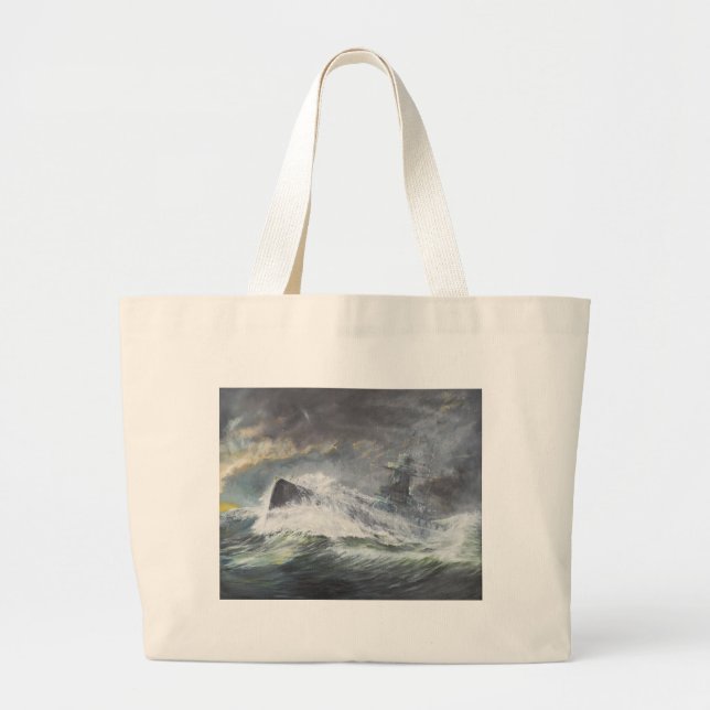 Graf Spee enters the Indian Ocean 3rd November Large Tote Bag (Front)