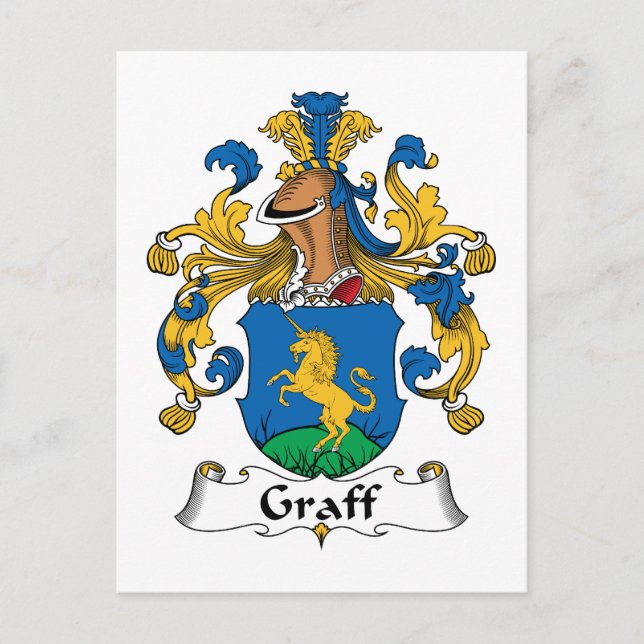 Graff Family Crest Postcard (Front)