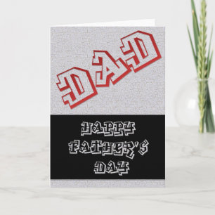 Graffetti on the Wall D3 - Happy Father's Day Dad Card