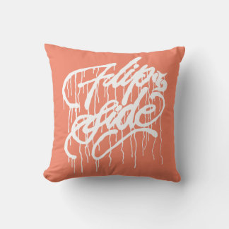 GRAFFIT DRIPPING PAINT THROW PILLOW