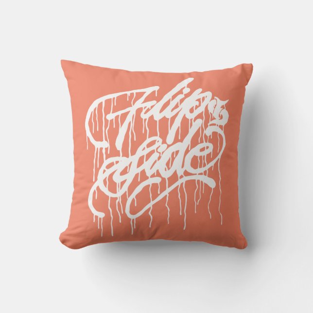GRAFFIT DRIPPING PAINT THROW PILLOW (Front)
