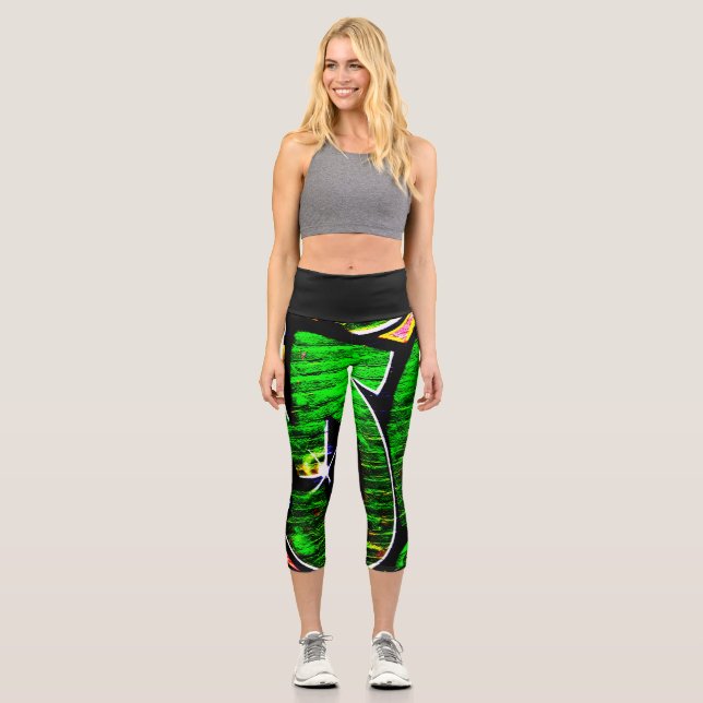 Graffiti 18 lecapcna capri leggings (Front)