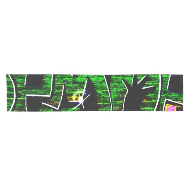 Graffiti 18 trcna short table runner (Horizontal)