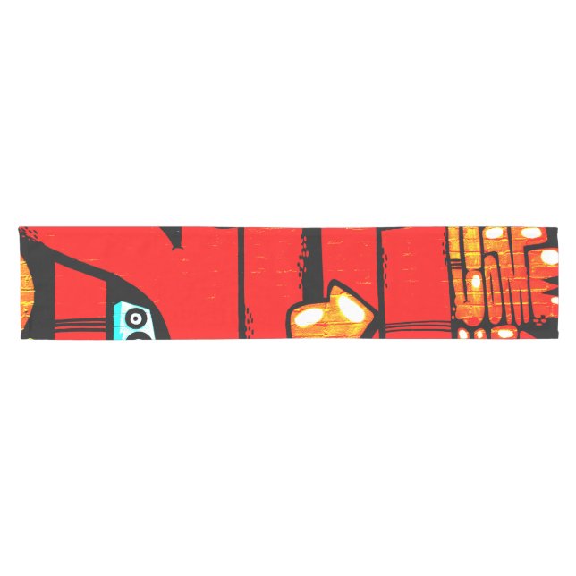Graffiti 19 trcnm short table runner (Horizontal)