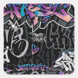 GRAFFITI #2 SQUARE STICKER