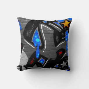 Graffiti 3 tpcnm throw pillow