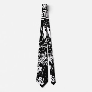 Graffiti Abstract Collage Print Pattern Tie